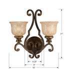 Crystorama - 7402-BU - Deux lumières Murale - Norwalk - Bronze Umber
