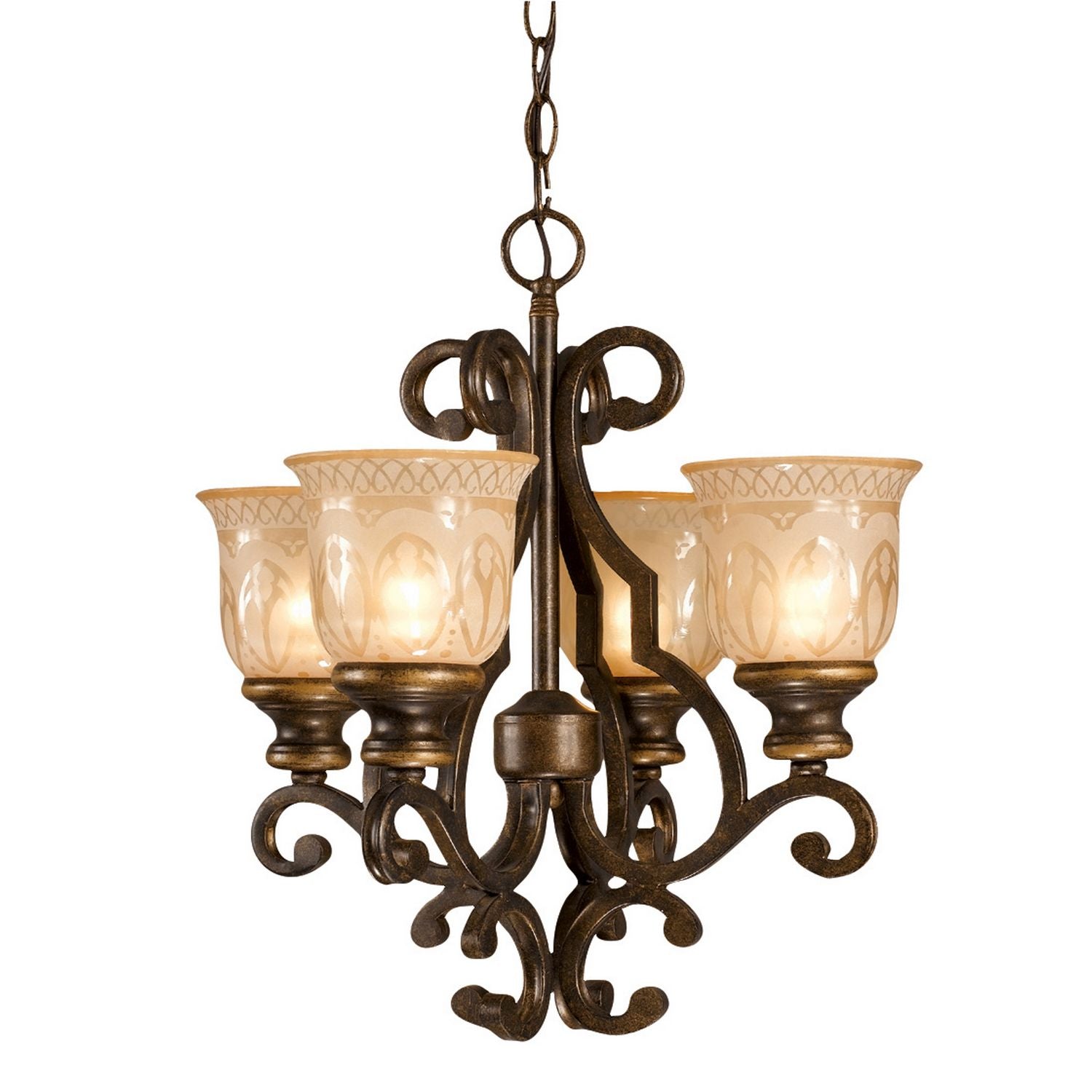 Crystorama - 7404-BU - Four Light Mini Chandelier - Norwalk - Bronze Umber