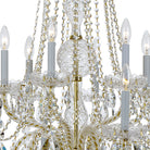 Crystorama - 1112-PB-CL-MWP - 12 Lumières Suspendu - Cristal traditionnel - Laiton poli