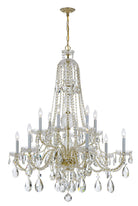 Crystorama - 1112-PB-CL-MWP - 12 Lumières Suspendu - Cristal traditionnel - Laiton poli