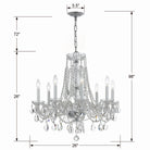 Crystorama - 1138-CH-CL-MWP - Huit lumières Suspendu - Cristal traditionnel - Chrome poli