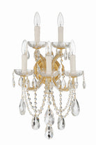 Crystorama - 4425-GD-CL-MWP - Cinq lumières Murale - Marie-Thérèse - Or