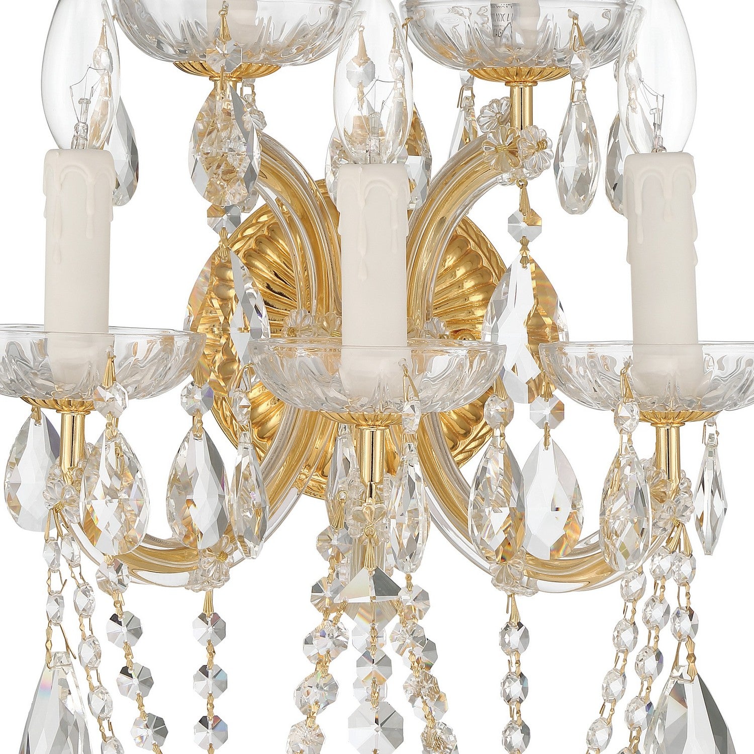 Crystorama - 4425-GD-CL-MWP - Cinq lumières Murale - Marie-Thérèse - Or