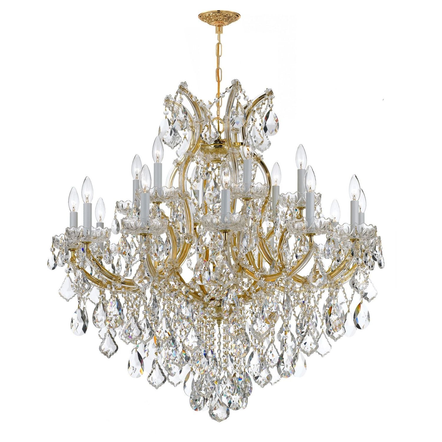 Crystorama - 4418-GD-CL-MWP - 19 Light Chandelier - Maria Theresa - Gold