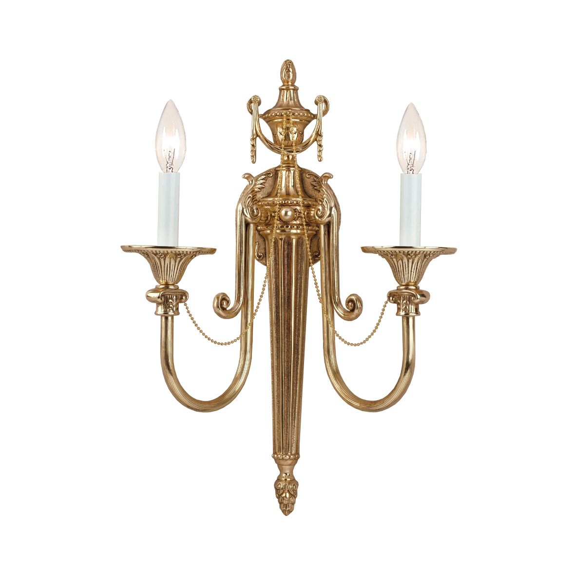 Crystorama - 7002-OB - Two Light Wall Sconce - Langley - Olde Brass