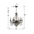 Crystorama - 5166-EB-CL-MWP - Six Light Chandelier - Vanderbilt - English Bronze