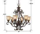 Crystorama - 7416-BU - Six lumières Suspendu - Norwalk - Bronze Umber