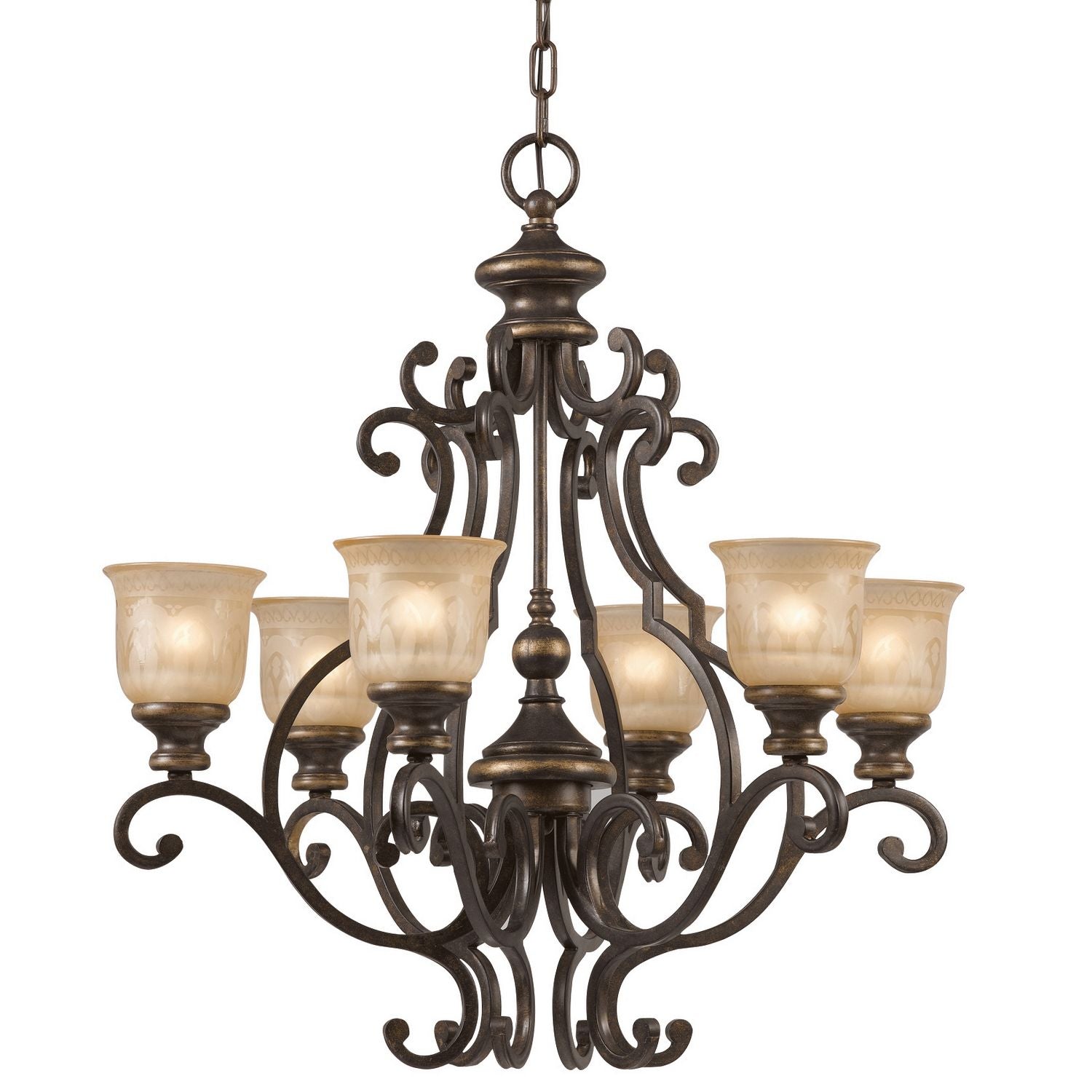 Crystorama - 7416-BU - Six Light Chandelier - Norwalk - Bronze Umber