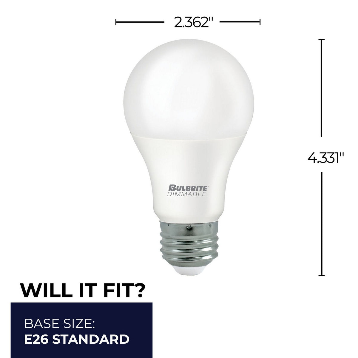 Bulbrite - 774239 - Light Bulb - A-Type - Frost