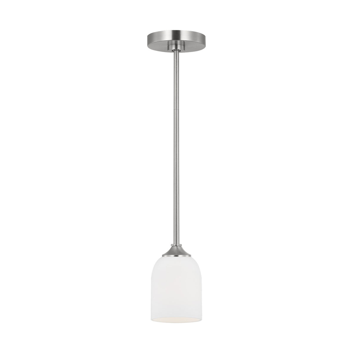 Generation Lighting Canada - GLP1021BS - One Light Mini Pendant - Emile - Brushed Steel