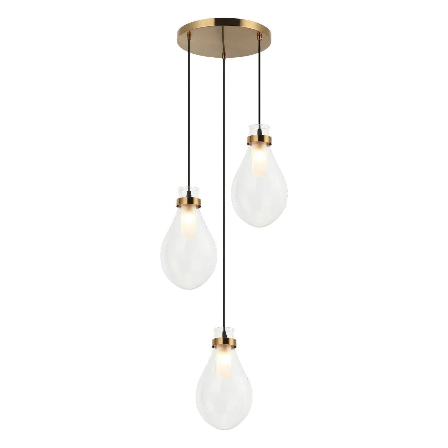 Matteo Canada - C31903AG - Three Light Pendant - Seranna - Aged Gold Brass