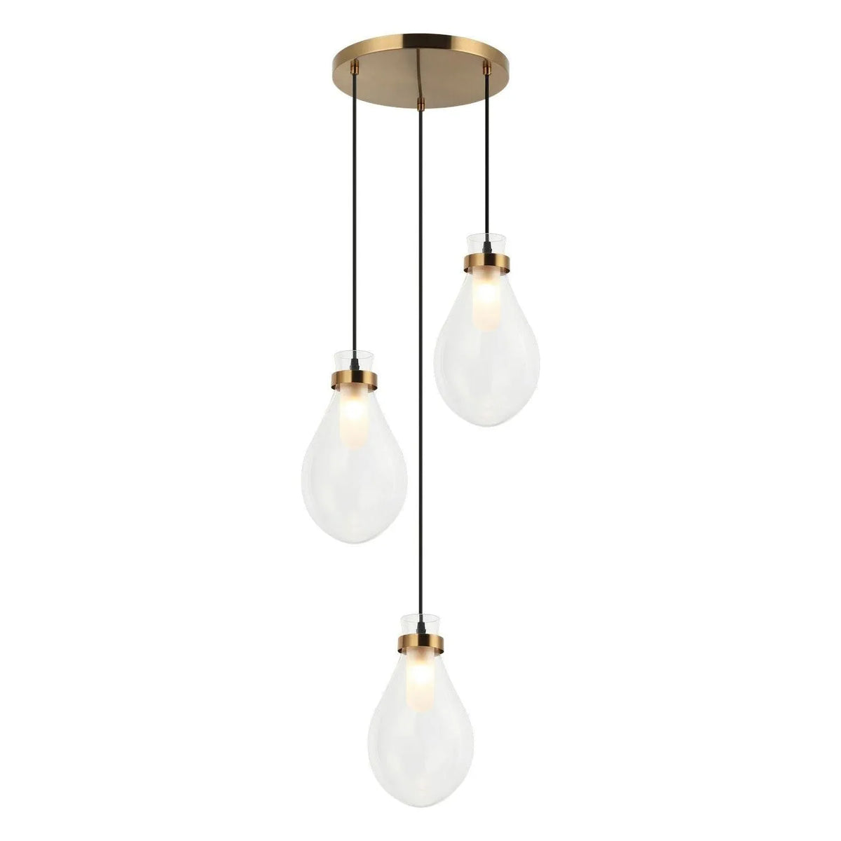 Matteo Canada - C31903AG - Three Light Pendant - Seranna - Aged Gold Brass
