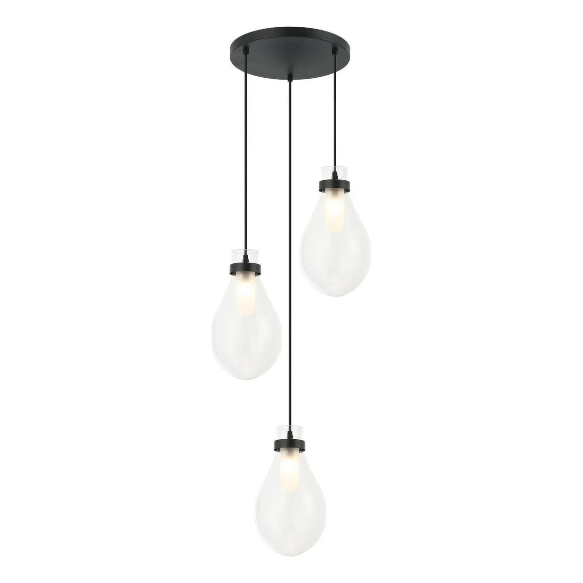 Matteo Canada - C31903MB - Three Light Pendant - Seranna - Matte Black