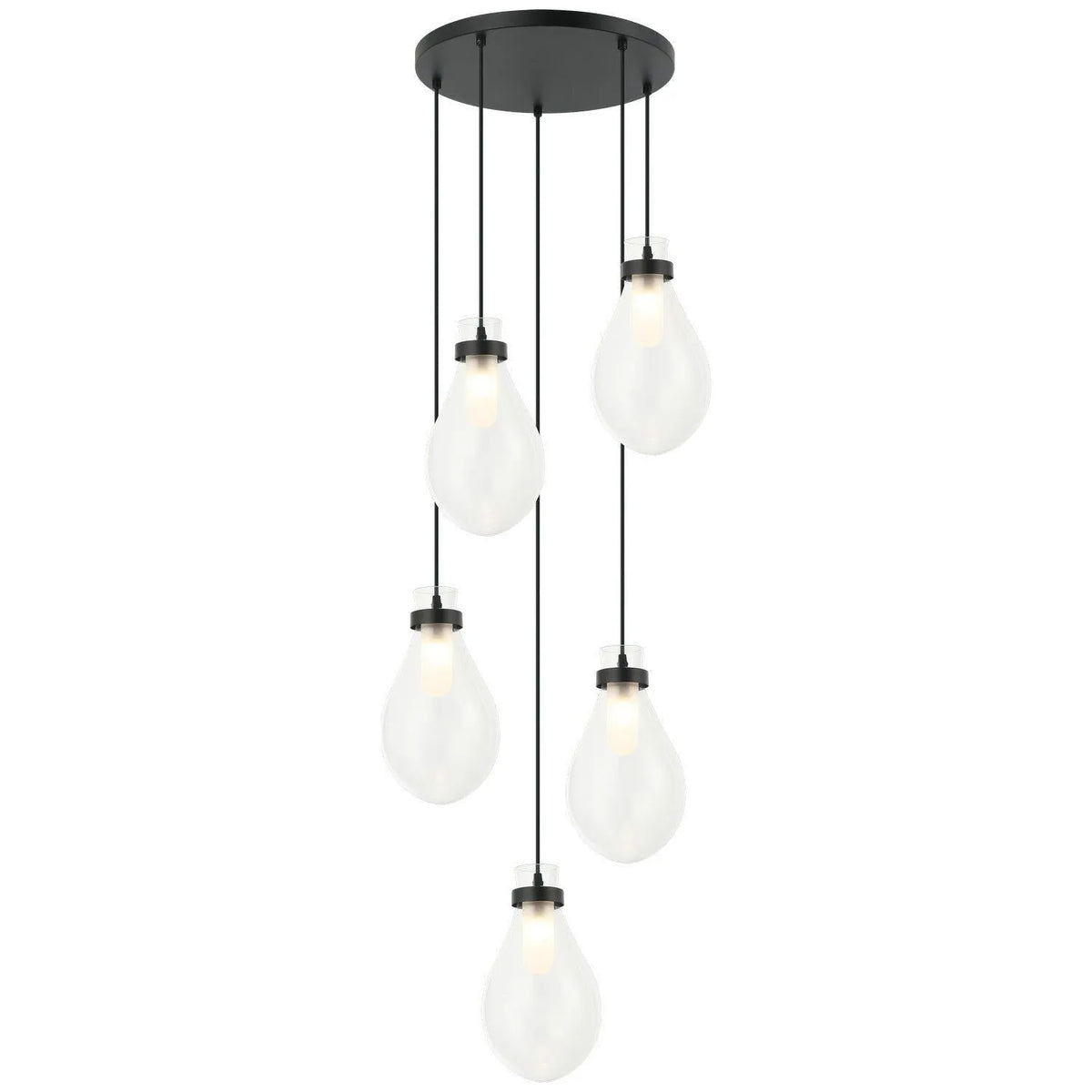 Matteo Canada - C31905MB - Five Light Pendant - Seranna - Matte Black