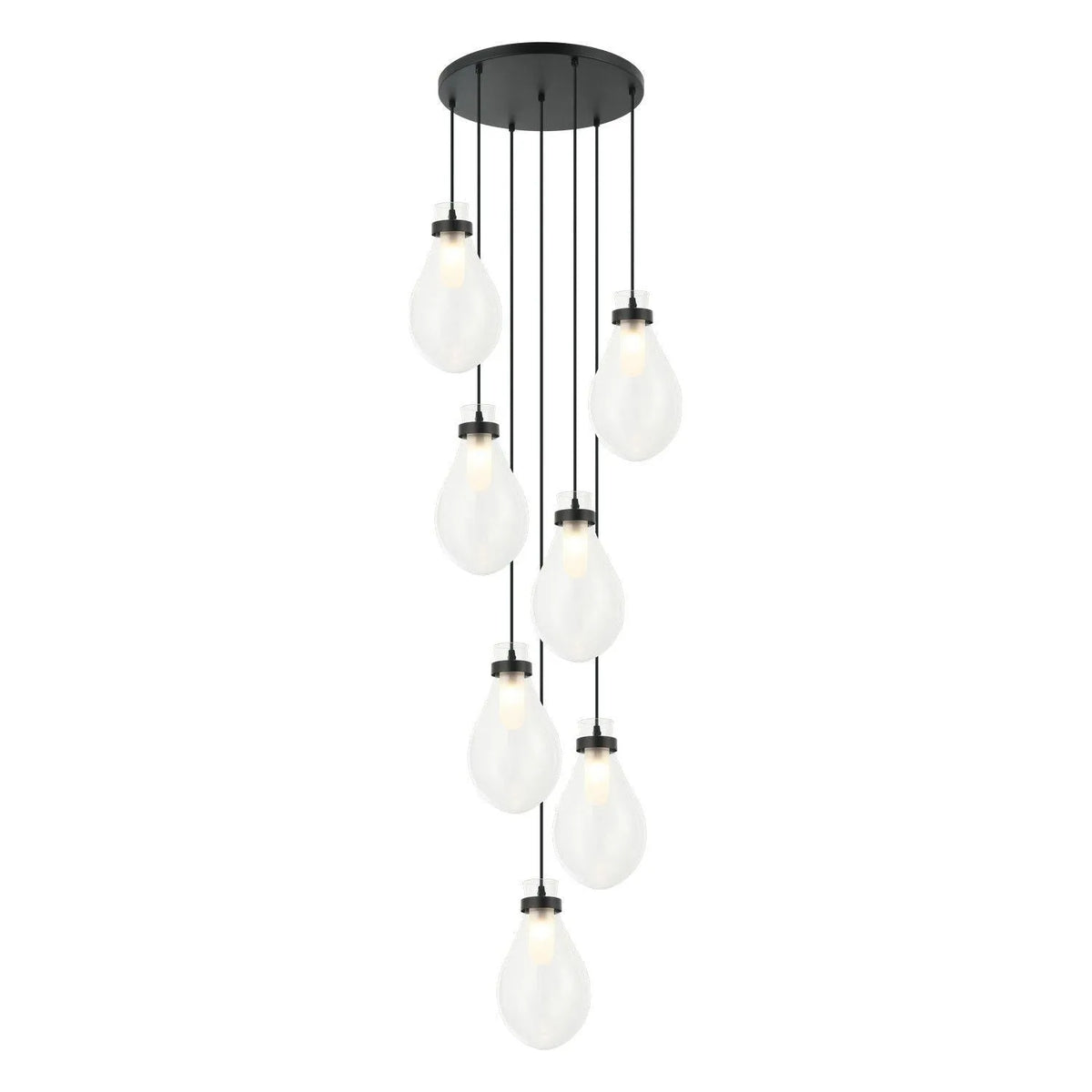 Matteo Canada - C31907MB - Seven Light Pendant - Seranna - Matte Black