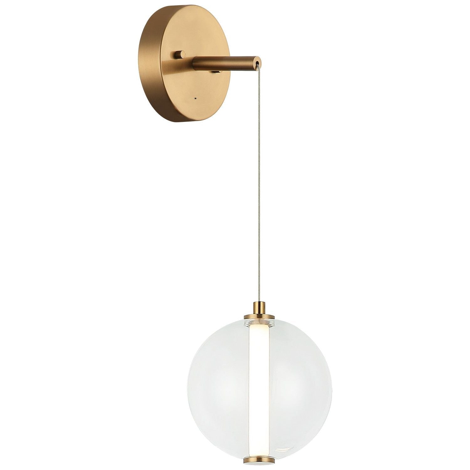 Matteo Canada - W69601AGCL - LED Wall Sconce - Belange - Aged Gold Brass