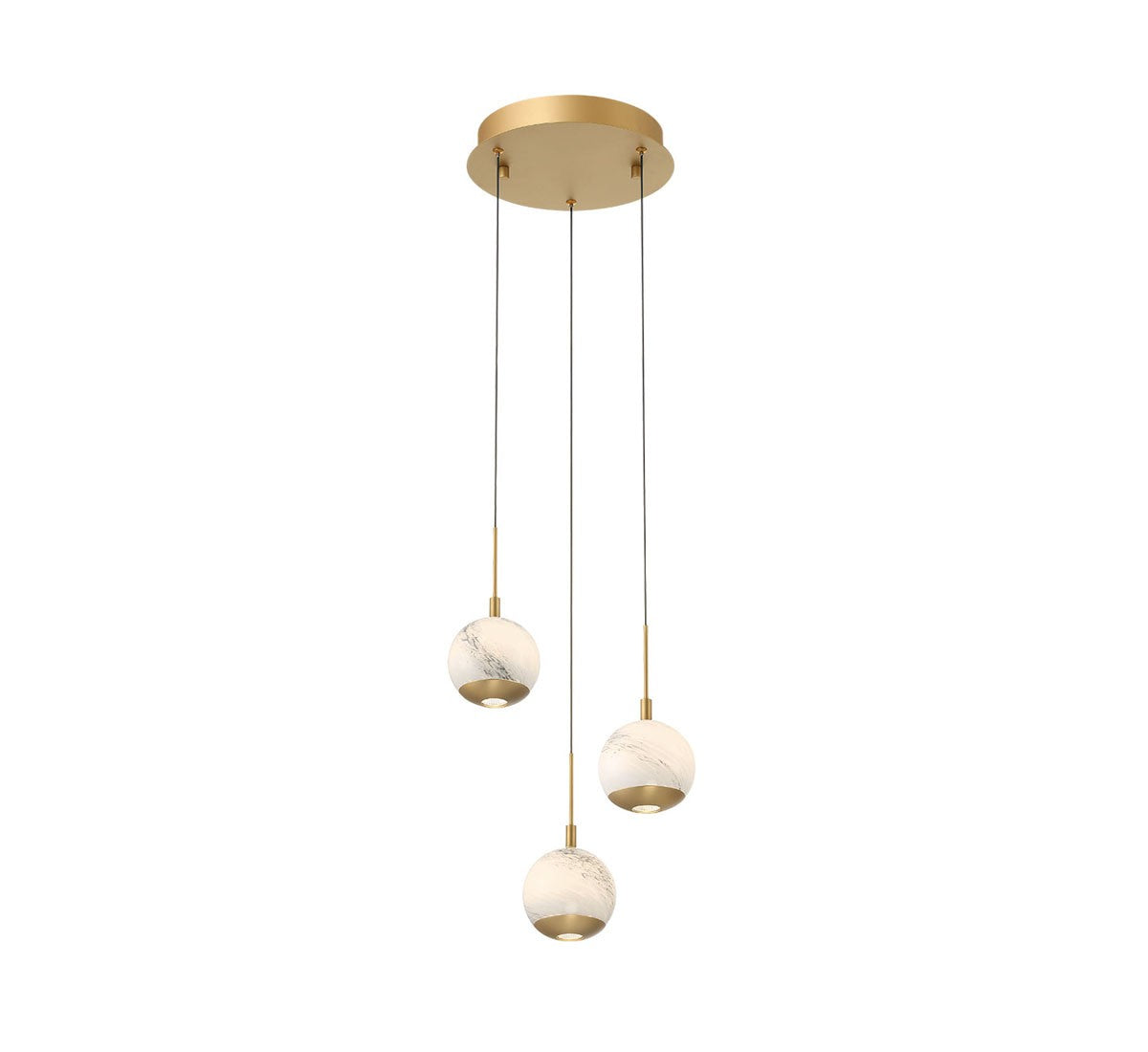 Lib & Co. Canada - 10203-030 - LED Pendant - Baveno - Painted Antique Brass