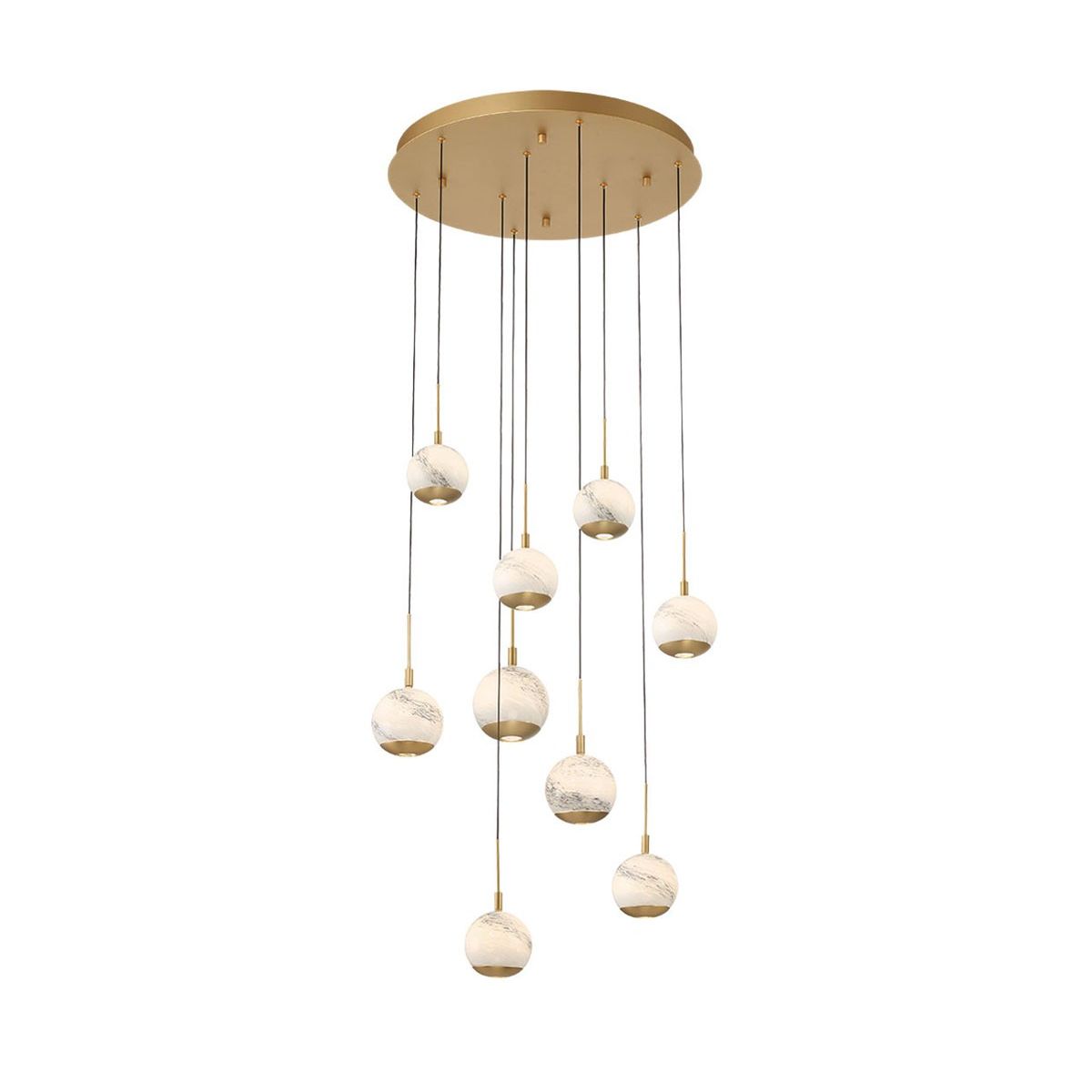 Lib & Co. Canada - 10204-030 - LED Chandelier - Baveno - Painted Antique Brass