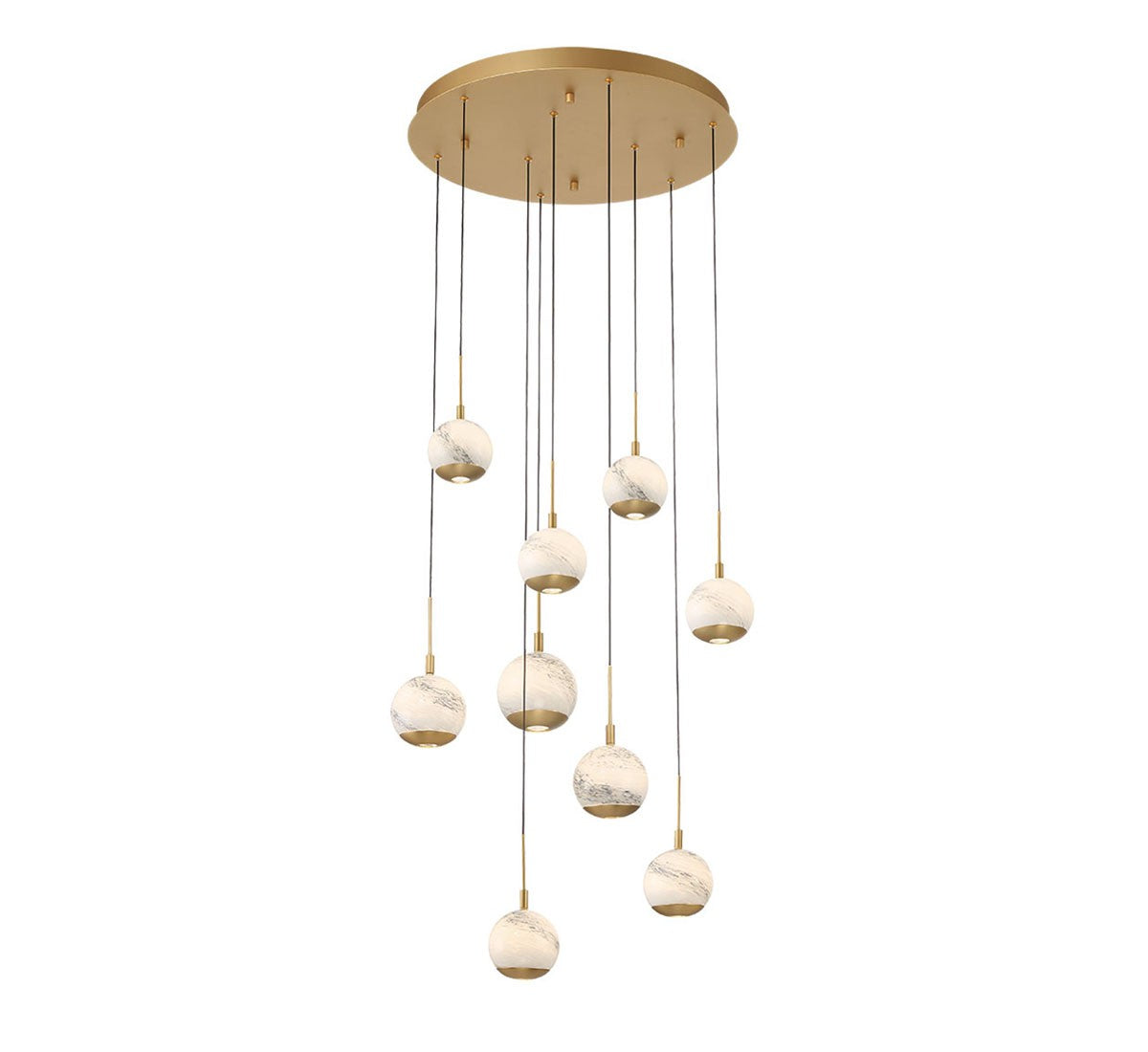 Lib & Co. Canada - 10204-030 - LED Chandelier - Baveno - Painted Antique Brass