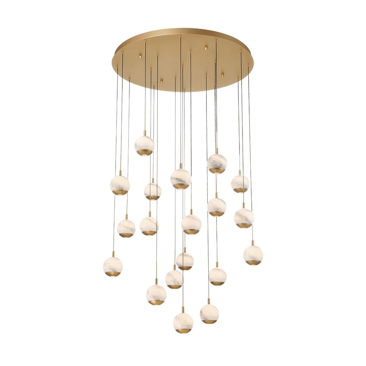 Lib & Co. Canada - 10205-030 - LED Chandelier - Baveno - Painted Antique Brass