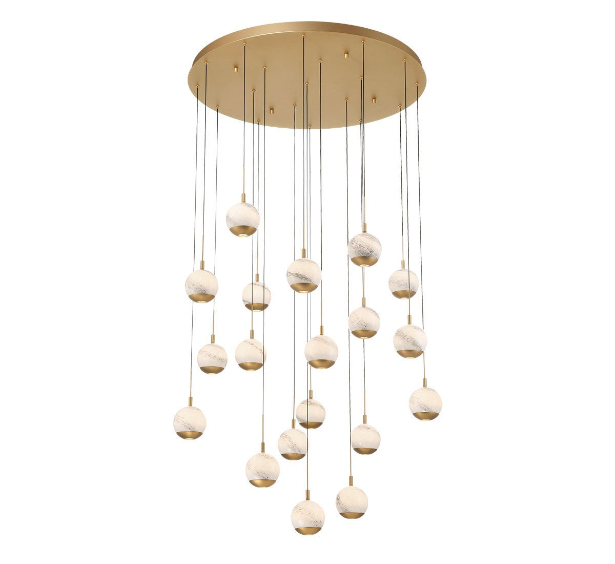 Lib & Co. Canada - 10205-030 - LED Chandelier - Baveno - Painted Antique Brass