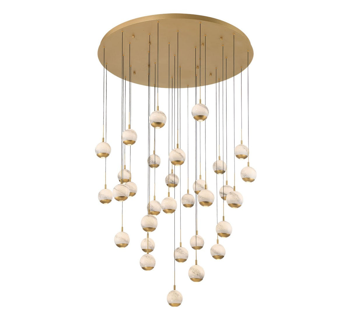 Lib & Co. Canada - 10206-030 - LED Chandelier - Baveno - Painted Antique Brass