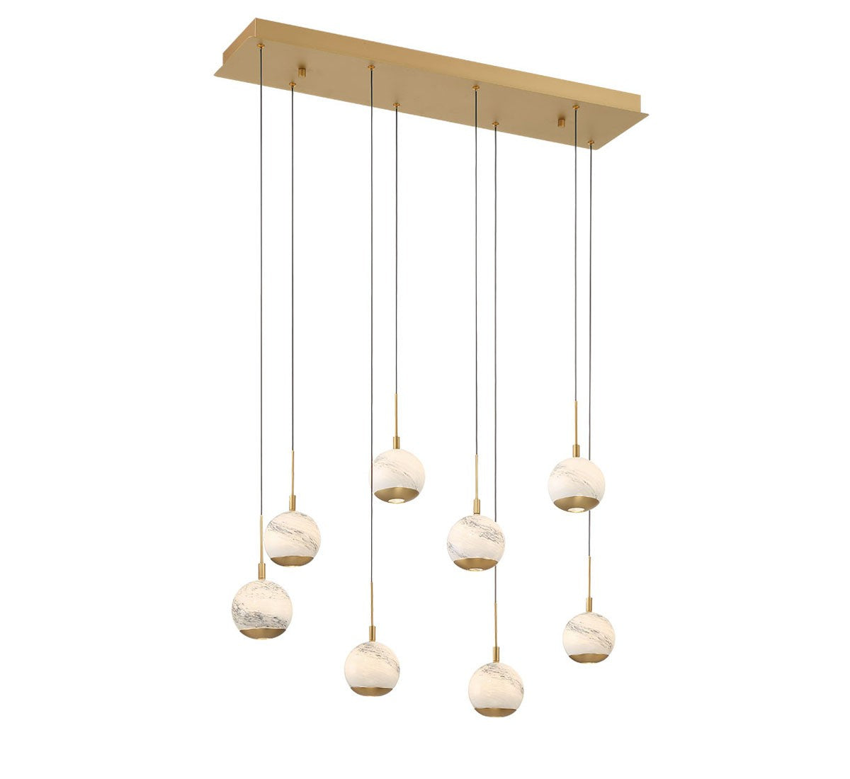 Lib & Co. Canada - 10207-030 - LED Chandelier - Baveno - Painted Antique Brass
