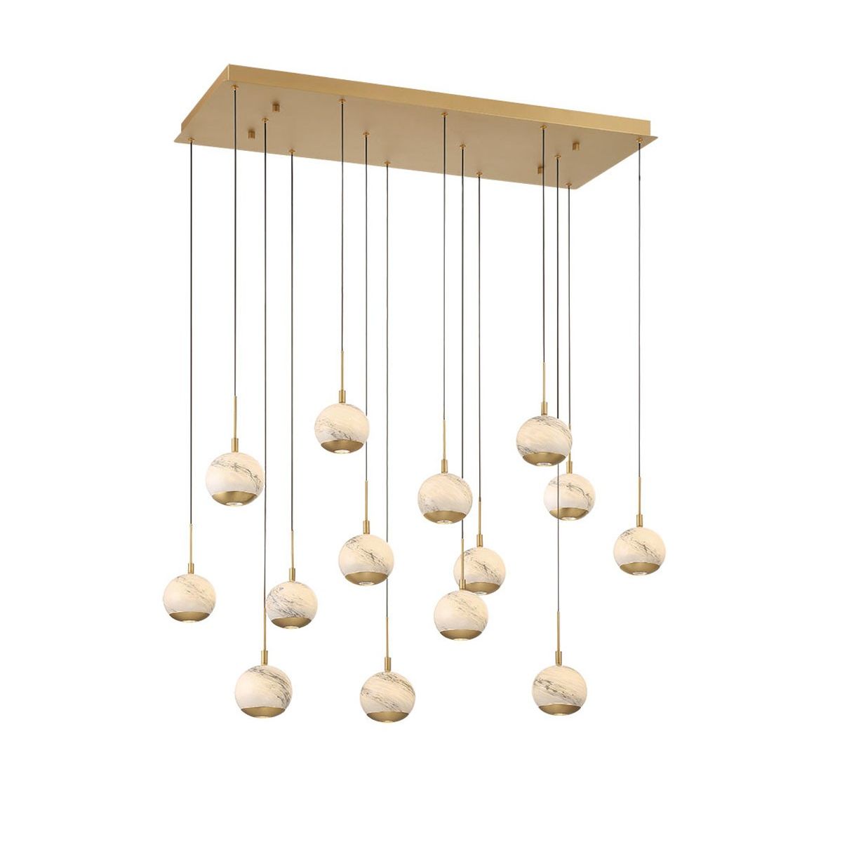 Lib & Co. Canada - 10209-030 - LED Chandelier - Baveno - Painted Antique Brass