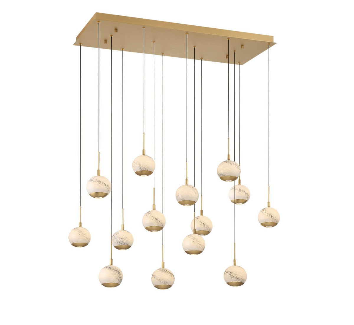 Lib & Co. Canada - 10209-030 - LED Chandelier - Baveno - Painted Antique Brass