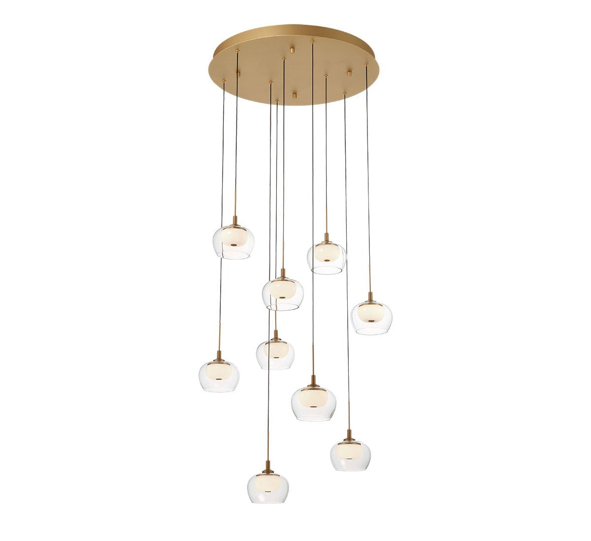 Lib & Co. Canada - 10213-030 - LED Chandelier - Manarola - Painted Antique Brass
