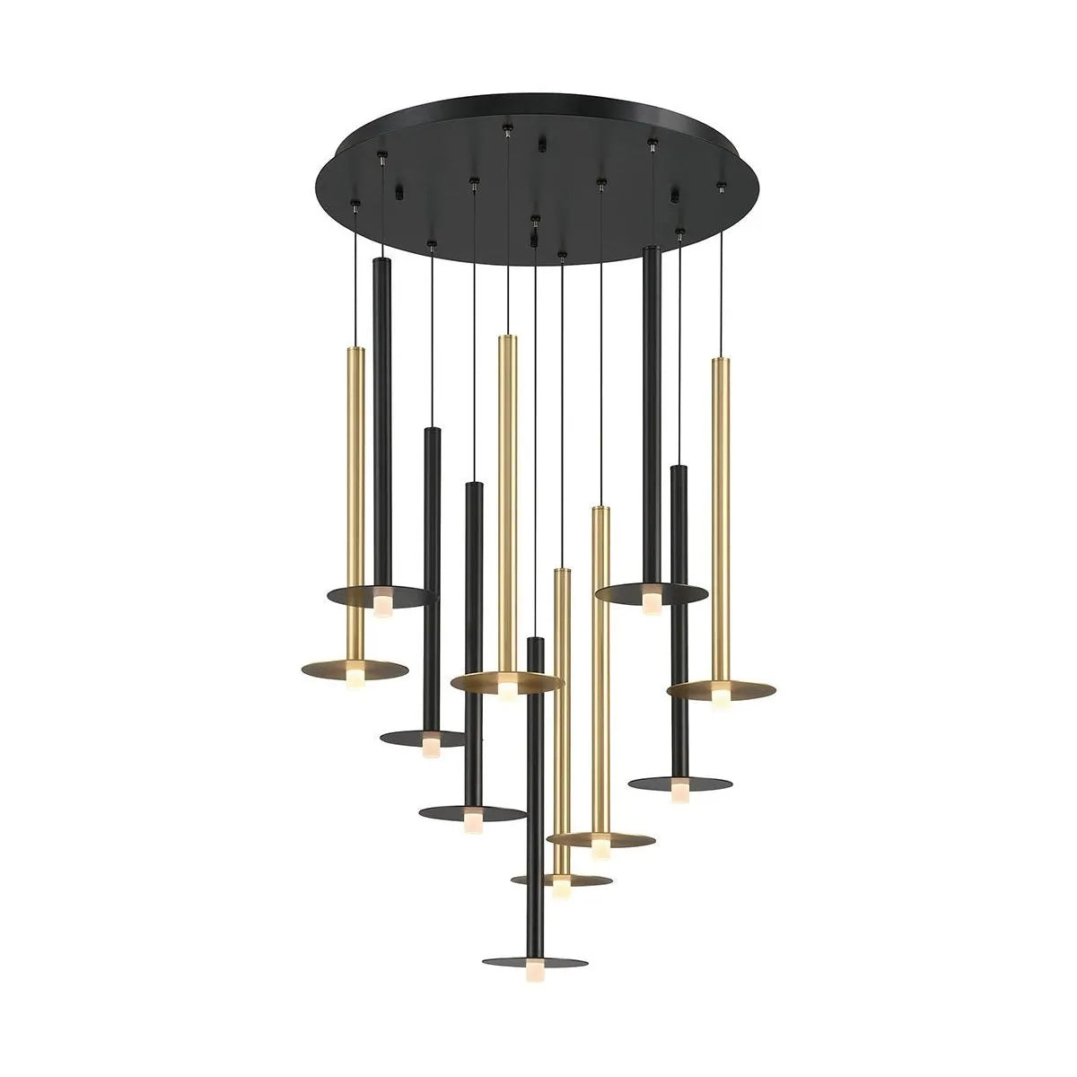 Lib & Co. Canada - 12104-02 - LED Chandelier - Piatto - Matte Black