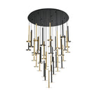 Lib & Co. Canada - 12106-023 - LED Chandelier - Piatto - Matte Black & Plated Brushed Gold