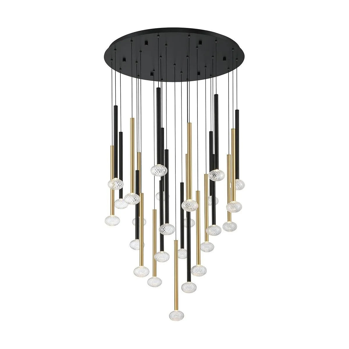 Lib & Co. Canada - 12111-023 - LED Chandelier - Soffio - Matte Black and Brushed Gold