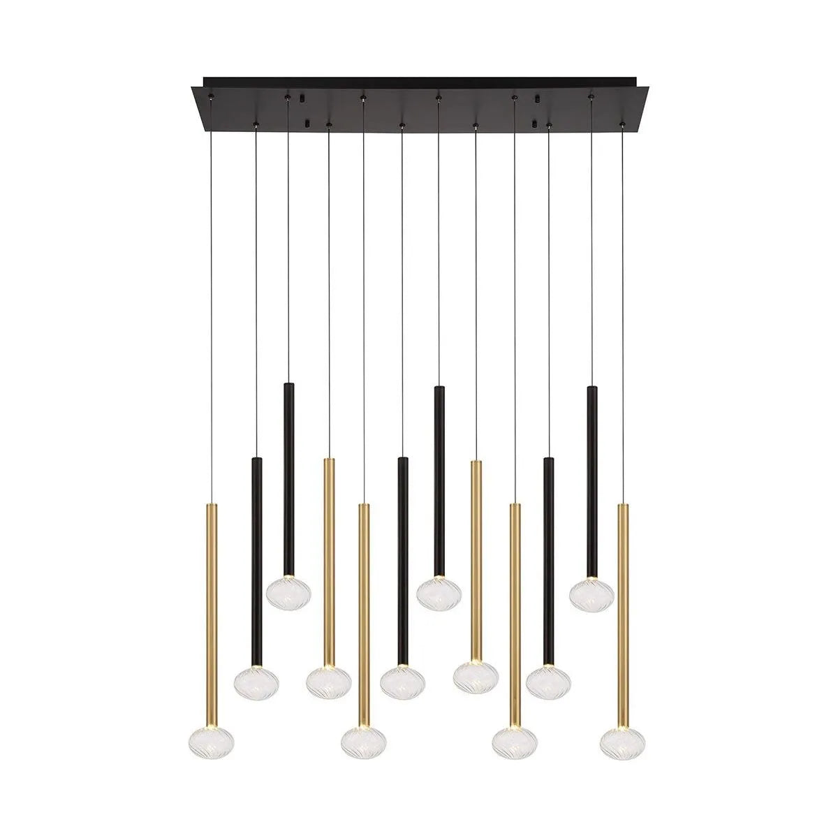 Lib & Co. Canada - 12113-023 - LED Chandelier - Soffio - Matte Black and Brushed Gold
