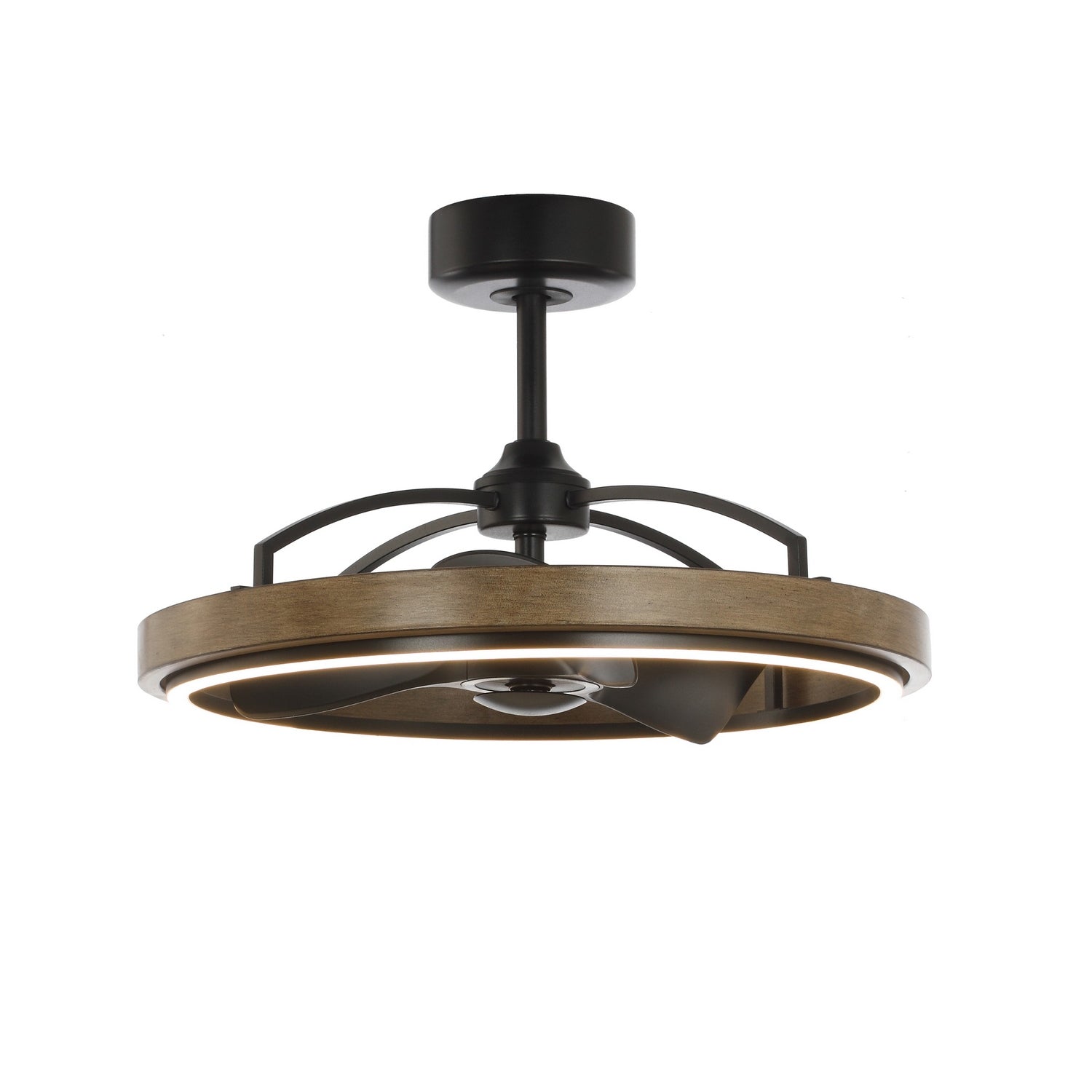 Luminaire suspendu Maxim Lighting 63001DWBK Teton, coloris Bois flotté/Noir