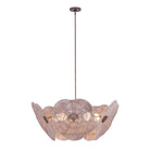 Kalco - 522555PAB - Cinq lumières Suspension - Coquelicot - Laiton antique nacré