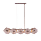 Kalco - 522568PAB - Five Light Island Pendant - Poppy - Pearlized Antique Brass