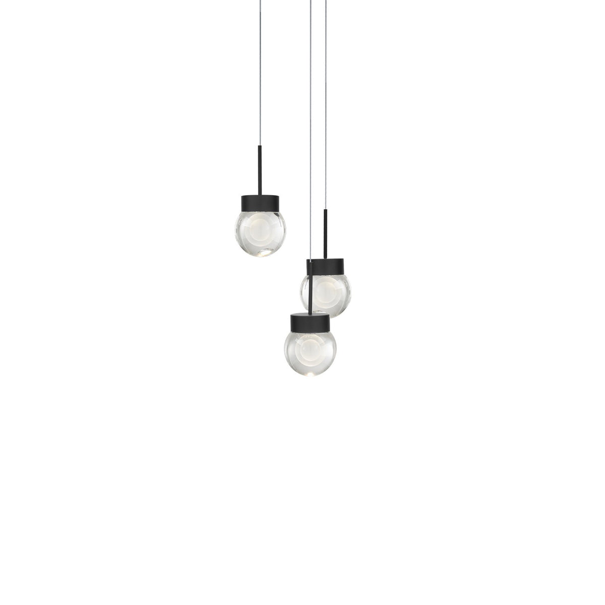 Modern Forms Canada - PD-82003R-BK - DEL Suspension - Double bulle - Noir