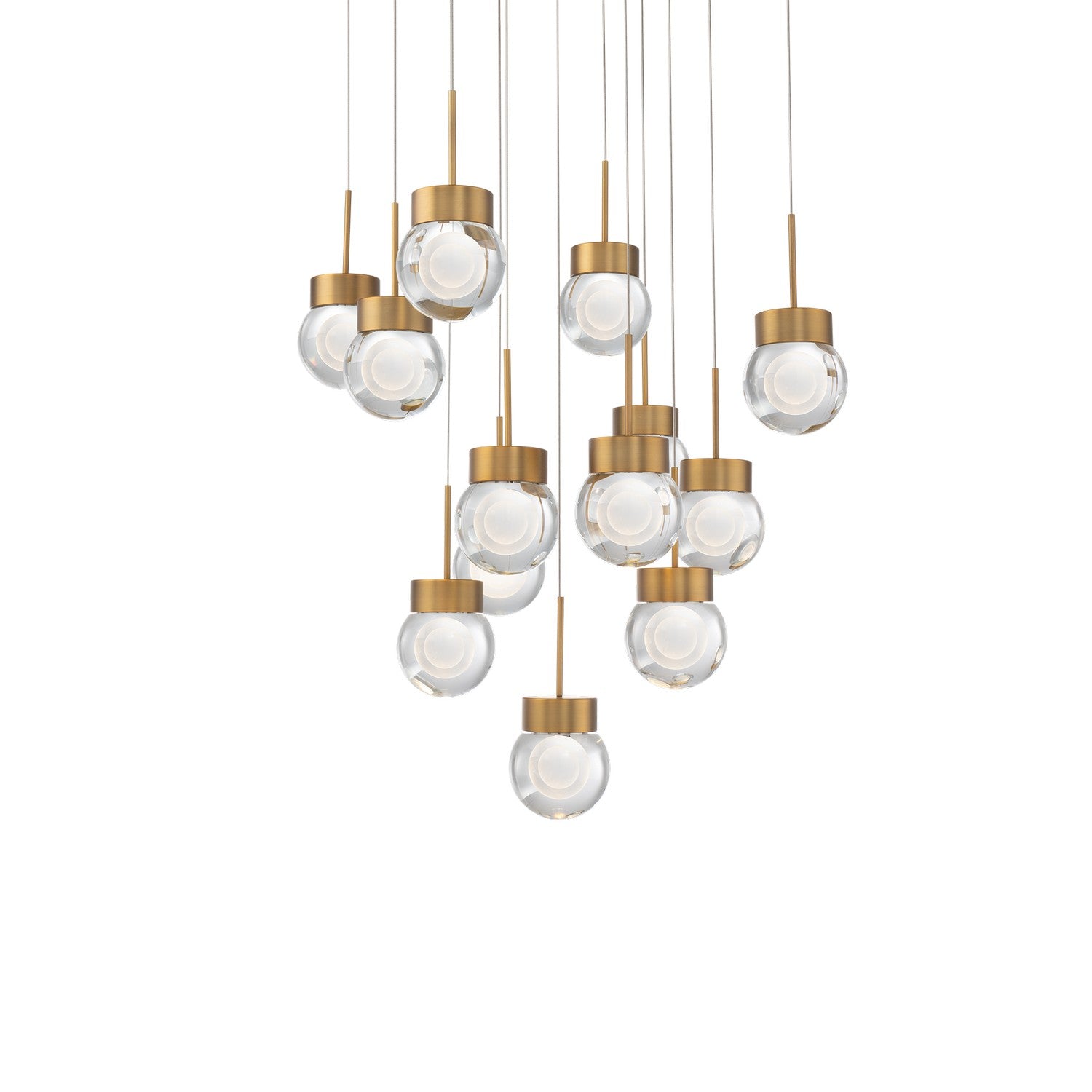 Modern Forms Canada - PD-82013S-AB - LED Pendant - Double Bubble - Aged Brass
