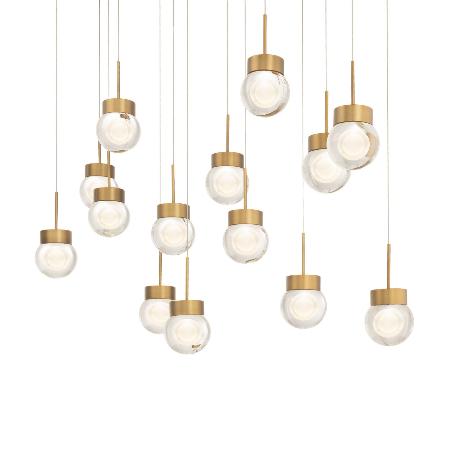 Modern Forms Canada - PD-82014L-AB - LED Pendant - Double Bubble - Aged Brass