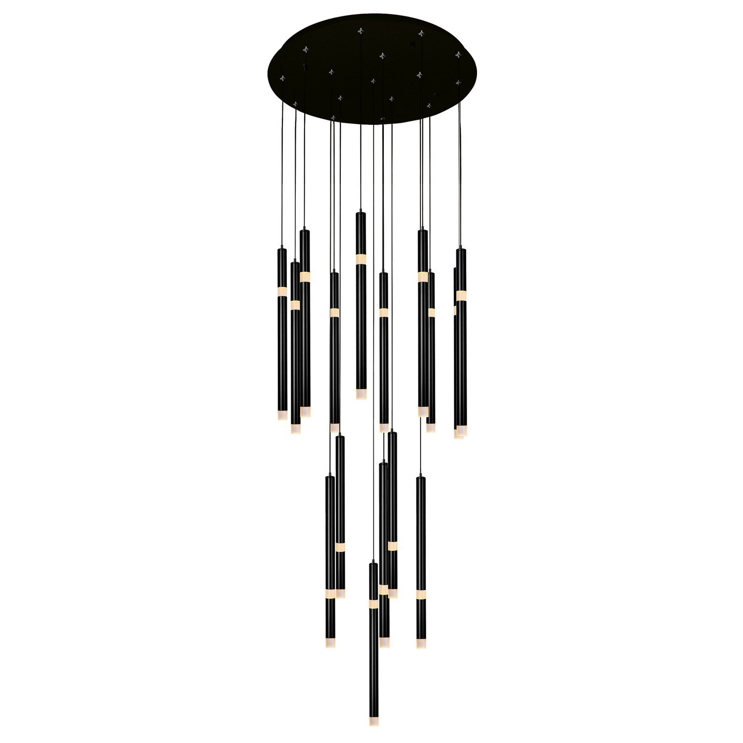 CWI Lighting Canada - 1262P24-16-101 - LED Chandelier - Flute - Black