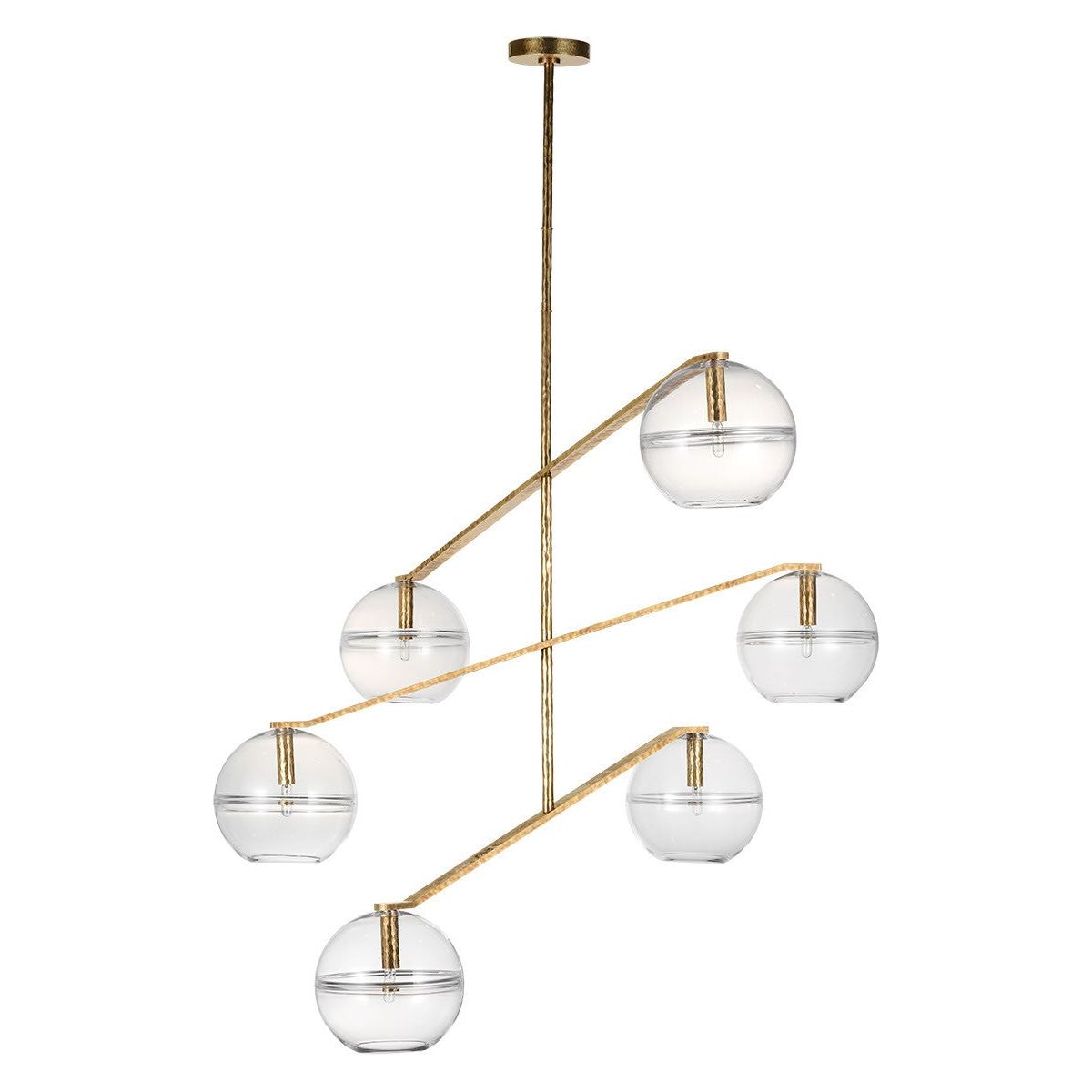 Visual Comfort Modern - SLCH354CPAB - Six Light Chandelier - Lowing - Polished Antique Brass