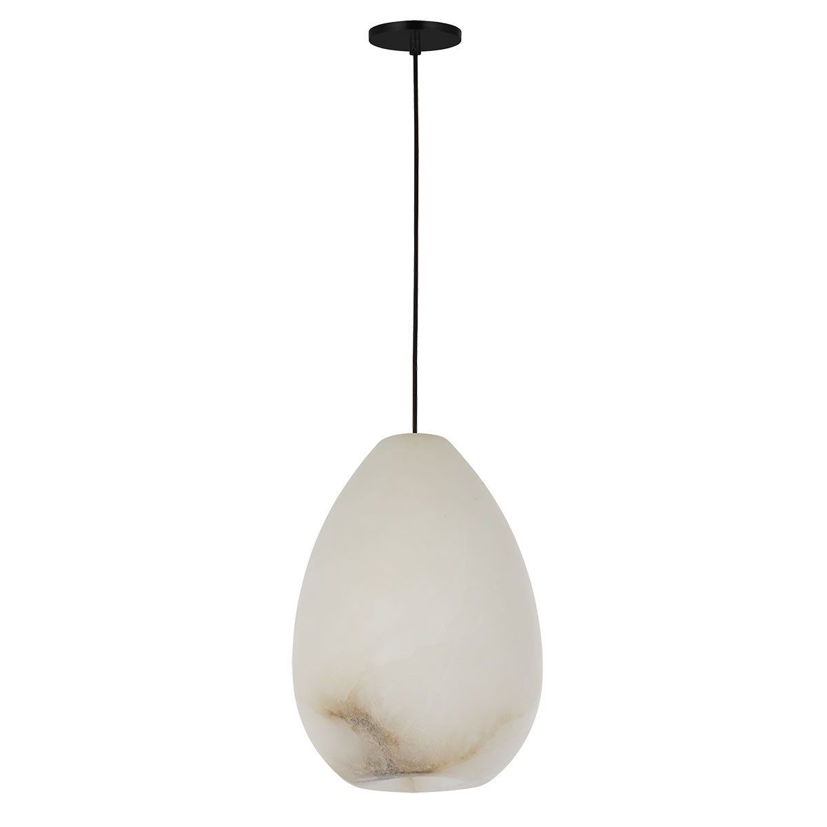 Visual Comfort Modern - SLPD545ALBB - One Light Pendant - Alina - Nightshade Black