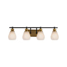 Artcraft Canada - AC11684BB - Four Light Bathroom Vanity - Nelson - Brass & Black