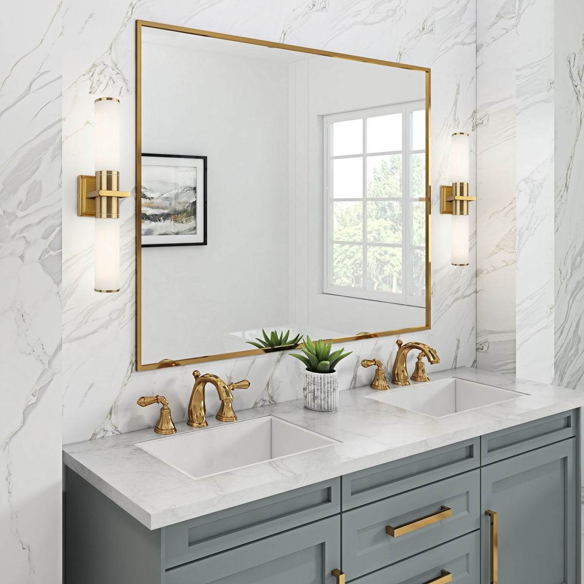 Artcraft Canada - AC11772WB - Two Light Bathroom Vanity - Positano - Brushed Brass