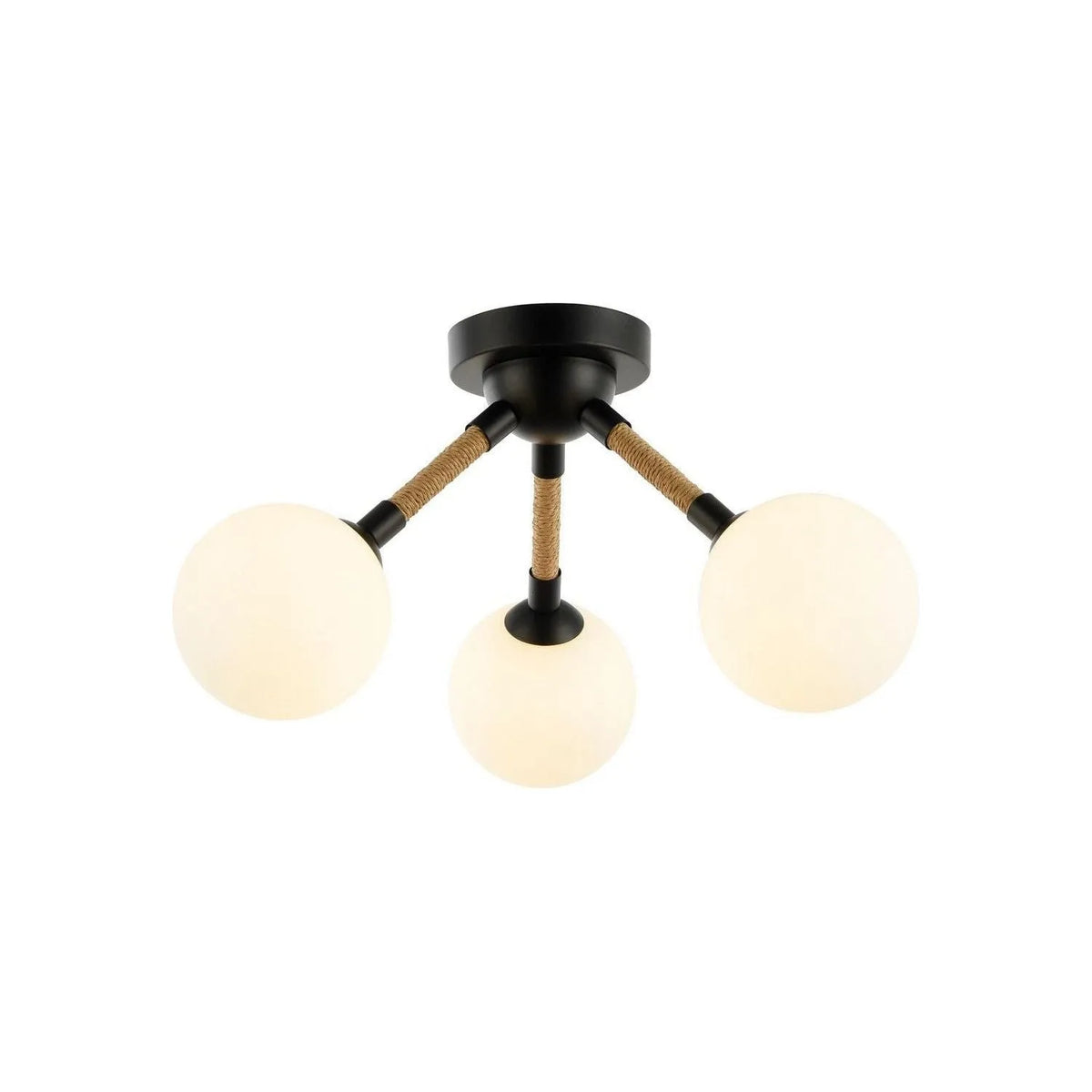 Artcraft Canada - AC11843BK - Three Light Semi-Flush Mount - Capilano - Black