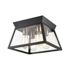 Artcraft Canada - AC11853BK - Four Light Flushmount - Lucian - Black and Brushed Brass