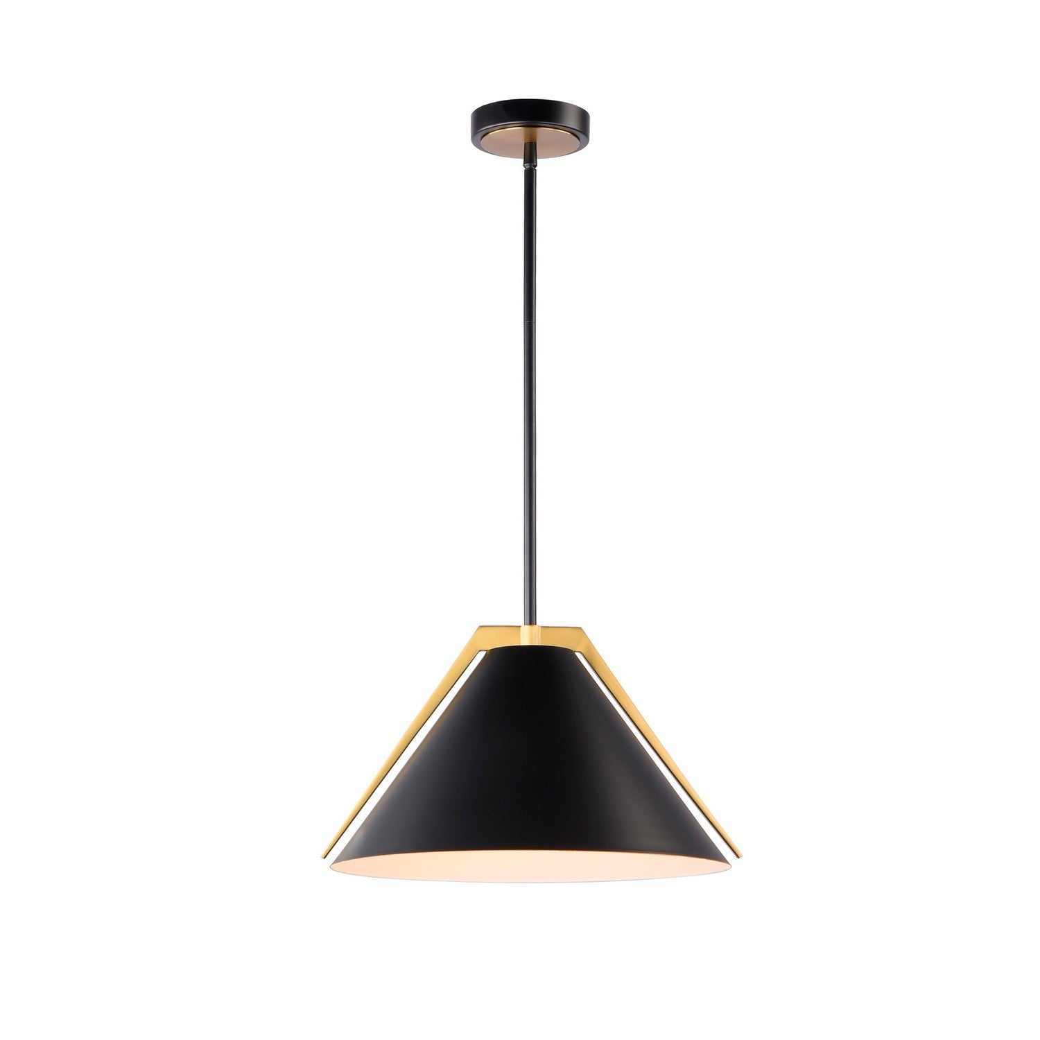 Artcraft Canada - AC11910BK - One Light Pendant - Baltic - Black and Brushed Brass