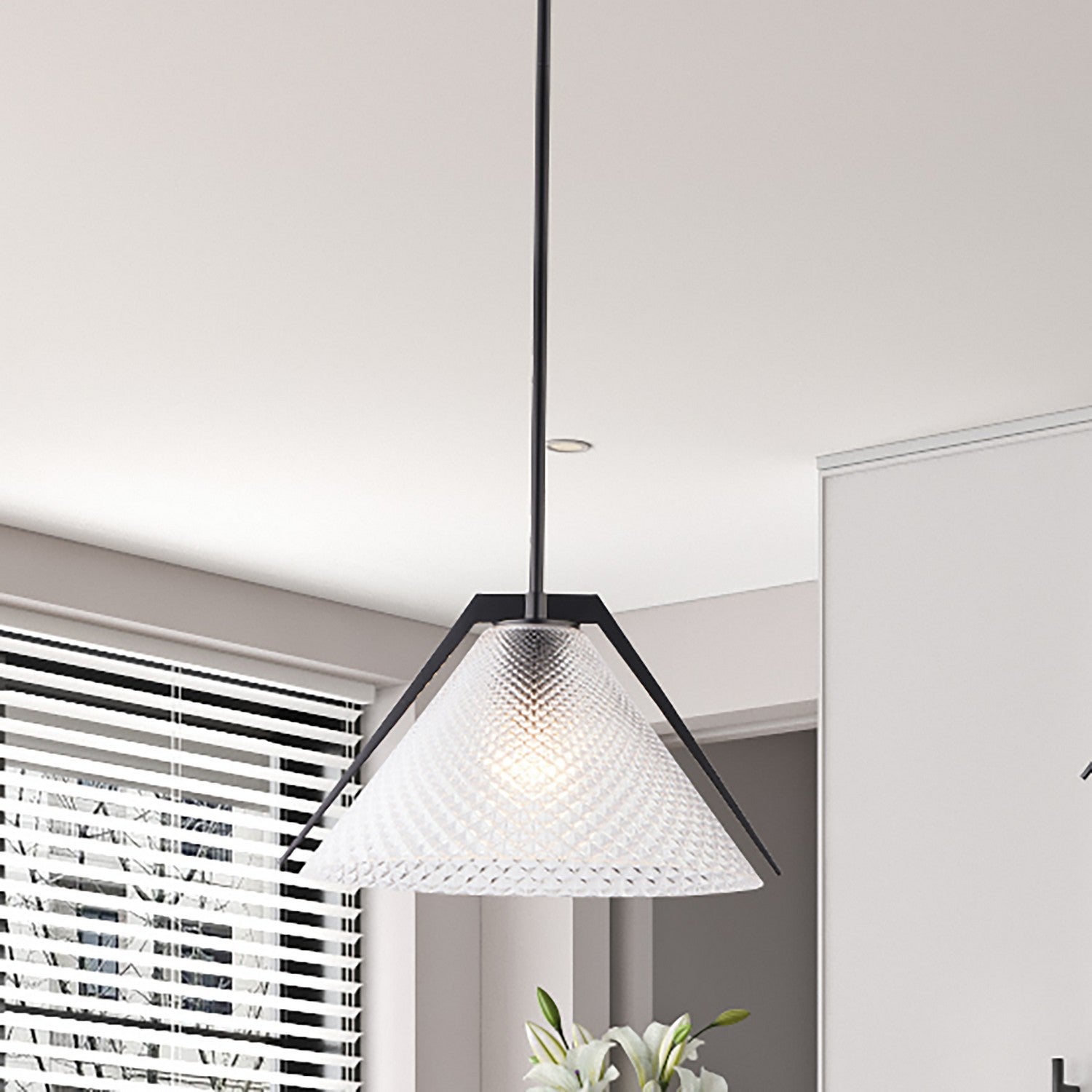 Artcraft Canada - AC11911BK - One Light Pendant - Baltic - Black and Brushed Brass