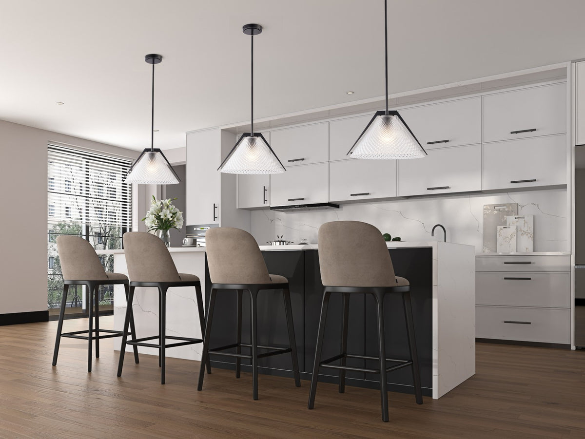 Artcraft Canada - AC11911BK - Une lampe Suspension - Baltique - Laiton noir et brossé